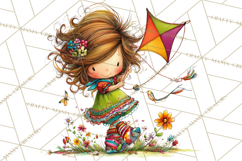 Spring Clipart PNG, Bright Spring Flowers, Kids and Cottage Product Image 4