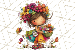 Spring Clipart PNG, Bright Spring Flowers, Kids and Cottage Product Image 5