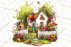 Spring Clipart PNG, Bright Spring Flowers, Kids and Cottage Product Image 2