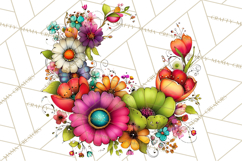 Spring Clipart PNG, Bright Spring Flowers, Kids and Cottage Product Image 3
