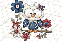 Patriotic Forest Animals Clipart, Whimsical Red White Blue Product Image 3