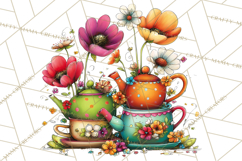Spring Clipart PNG, Bright Spring Flowers, Kids and Cottage Product Image 4