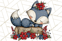 Patriotic Forest Animals Clipart, Whimsical Red White Blue Product Image 4