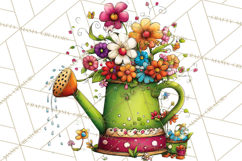 Spring Clipart PNG, Bright Spring Flowers, Kids and Cottage Product Image 3