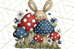 Patriotic Forest Animals Clipart, Whimsical Red White Blue Product Image 4