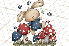 Patriotic Forest Animals Clipart, Whimsical Red White Blue Product Image 5