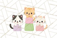 Kawaii Cat Clipart, Cute Kitten PNG, Fun Cat Illustrations Product Image 2