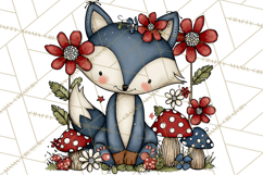 Patriotic Forest Animals Clipart, Whimsical Red White Blue Product Image 4