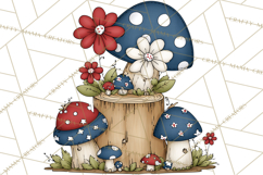 Patriotic Forest Animals Clipart, Whimsical Red White Blue Product Image 4