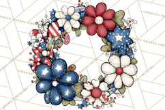 Patriotic Floral Wreaths, Stars &amp; Rustic Mason Jar Frames Product Image 2