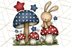 Patriotic Forest Animals Clipart, Whimsical Red White Blue Product Image 2