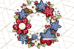 Patriotic Floral Wreaths, Stars &amp; Rustic Mason Jar Frames Product Image 4