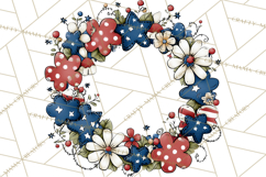 Patriotic Floral Wreaths, Stars &amp; Rustic Mason Jar Frames Product Image 2