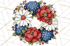 Patriotic Floral Wreaths, Stars &amp; Rustic Mason Jar Frames Product Image 3