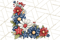 Patriotic Floral Wreaths, Stars &amp; Rustic Mason Jar Frames Product Image 3