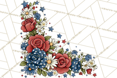 Patriotic Floral Wreaths, Stars &amp; Rustic Mason Jar Frames Product Image 4