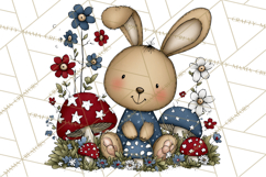 Patriotic Forest Animals Clipart, Whimsical Red White Blue Product Image 3