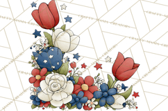 Patriotic Floral Wreaths, Stars &amp; Rustic Mason Jar Frames Product Image 5