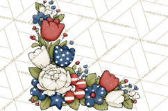 Patriotic Floral Wreaths, Stars &amp; Rustic Mason Jar Frames Product Image 2