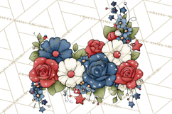 Patriotic Floral Wreaths, Stars &amp; Rustic Mason Jar Frames Product Image 4