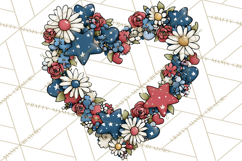 Patriotic Floral Wreaths, Stars &amp; Rustic Mason Jar Frames Product Image 3