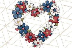 Patriotic Floral Wreaths, Stars &amp; Rustic Mason Jar Frames Product Image 4