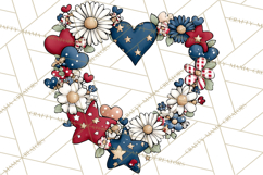 Patriotic Floral Wreaths, Stars &amp; Rustic Mason Jar Frames Product Image 2