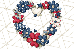 Patriotic Floral Wreaths, Stars &amp; Rustic Mason Jar Frames Product Image 3