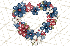 Patriotic Floral Wreaths, Stars &amp; Rustic Mason Jar Frames Product Image 2