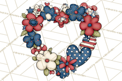 Patriotic Floral Wreaths, Stars &amp; Rustic Mason Jar Frames Product Image 3