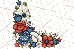 Patriotic Floral Wreaths, Stars &amp; Rustic Mason Jar Frames Product Image 5