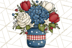 Patriotic Floral Wreaths, Stars &amp; Rustic Mason Jar Frames Product Image 3