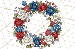 Patriotic Floral Wreaths, Stars &amp; Rustic Mason Jar Frames Product Image 4