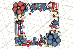 Patriotic Floral Wreaths, Stars &amp; Rustic Mason Jar Frames Product Image 2