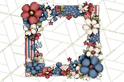 Patriotic Floral Wreaths, Stars & Rustic Mason Jar Frames Product Image 2