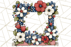 Patriotic Floral Wreaths, Stars &amp; Rustic Mason Jar Frames Product Image 3