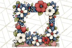 Patriotic Floral Wreaths, Stars & Rustic Mason Jar Frames Product Image 3