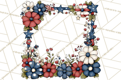 Patriotic Floral Wreaths, Stars &amp; Rustic Mason Jar Frames Product Image 4