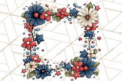 Patriotic Floral Wreaths, Stars &amp; Rustic Mason Jar Frames Product Image 5