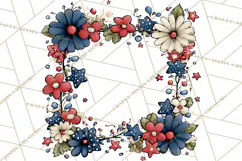 Patriotic Floral Wreaths, Stars & Rustic Mason Jar Frames Product Image 5