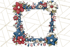 Patriotic Floral Wreaths, Stars &amp; Rustic Mason Jar Frames Product Image 3