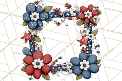 Patriotic Floral Wreaths, Stars &amp; Rustic Mason Jar Frames Product Image 4