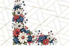 Patriotic Floral Wreaths, Stars &amp; Rustic Mason Jar Frames Product Image 5