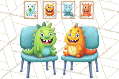 Dinosaur Veterinarian Clipart Cute Pet Care PNG Product Image 2