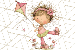 Adorable Spring Kids Clipart, Playful Children Clip Art PNG Product Image 2