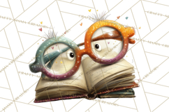 Bookish Bears PNG Clipart, Cozy Bear Reading, Cute Cartoon Product Image 3