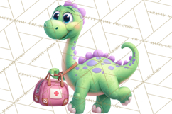 Dinosaur Veterinarian Clipart Cute Pet Care PNG Product Image 3