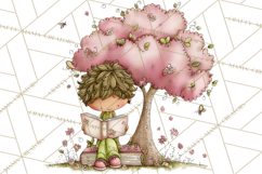 Adorable Spring Kids Clipart, Playful Children Clip Art PNG Product Image 3