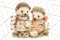 Vintage Spring Animals Clipart, Tea Party Picnic Png Product Image 3