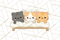 Kawaii Cat Clipart, Cute Kitten PNG, Fun Cat Illustrations Product Image 4
